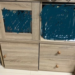 【お譲り先決定】カラーボックス　扉付きの画像