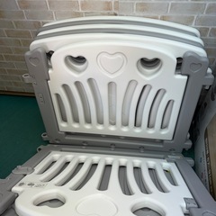 ベビーサークル 8枚セット　ホワイト＆グレーの画像