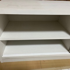 【テレビ台】白 ローボード 幅100cm収納ありDIYの画像