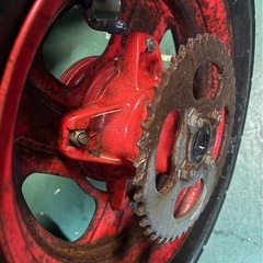 ヤマハ　YSR50/80 純正リアホイール　スプロケ付きの画像