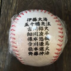 北海道 日本ハムファイターズ 2021年 新入団選手記念ボール  サイン 伊藤 大海 野球 ボール インテリア 雑貨 【h251210005】の画像