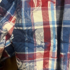 花柄しし刺繍チェックシャツの画像