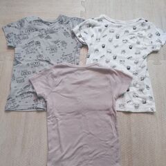 100cm 半袖肌着 3枚セット 半そでの画像