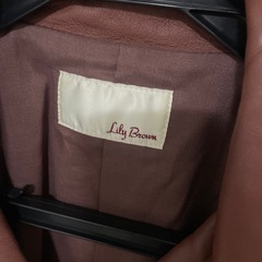 くすみピンク皮ジャンの画像