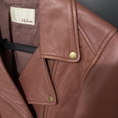 くすみピンク皮ジャンの画像