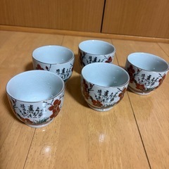 湯呑み茶碗5客  昭和レトロ　多肉植物入れ
の画像