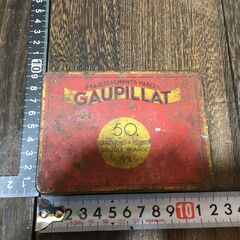 ビンテージ 雑貨 弾薬缶 Gaupillat TIN缶 インテリア 小物入れ ケース 【h251207007】の画像