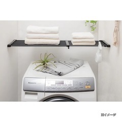 【2点セット】カインズ 突っ張り棚 マットブラック CHKB-63Bの画像