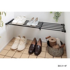 【2点セット】カインズ 突っ張り棚 マットブラック CHKB-63Bの画像