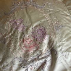 未使用品！！丸八真綿！羽毛掛けふとん！185cm x 215 cm！！の画像