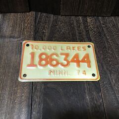 アンティーク 雑貨 ミネソタ バイク ナンバープレート ヴィンテージ インテリア 【h251206004】の画像