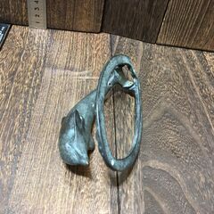 アンティーク 雑貨 イルカ ドアノッカー ドルフィン レトロ 古道具 インテリア 【h251206002】の画像