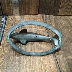 アンティーク 雑貨 イルカ ドアノッカー ドルフィン レトロ 古道具 インテリア 【h251206002】の画像