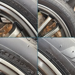 ㊸165/55R15新品タイヤ4本と中古美品ホイールと新品ナット付きの画像