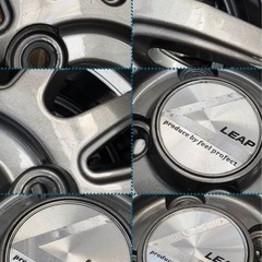 ㊸165/55R15新品タイヤ4本と中古美品ホイールと新品ナット付きの画像