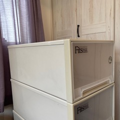 引き取りのみ　天馬　Fits 44cm クリア引き出し式収納ケースの画像