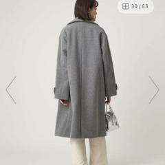 UNITED ARROWS green label relaxing SENTDALE WOOL スタンドカラー ロング コート グレーの画像