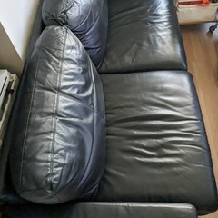 【12月中お引取り希望】無印良品 本革レザーソファの画像