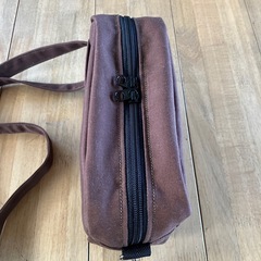 【ハンドメイド】帆布ショルダーバッグ ブラウン 茶色 斜めがけかばん1218新品未使用 の画像