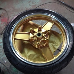 バイクアルミホイール塗装　承ります。　の画像