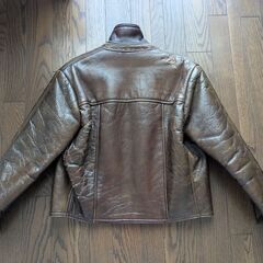 hants 古い革ジャン Lサイズ【ビンテージ】の画像