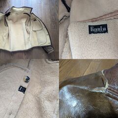 hants 古い革ジャン Lサイズ【ビンテージ】の画像