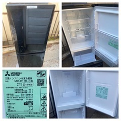 【23区近隣配送設置無料 】 M631 MITSUBISHI 2019年製 146L 冷蔵庫 ブラック  の画像