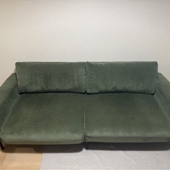 プルートソファ2.5人掛け オリーブグリーン（コーデュロイ）CRASH GATEの画像