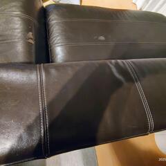 IKEA/イケア/レザー/ソファ/本革/３人掛け/ブラウンの画像