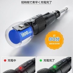 電動ドライバー 小型 強力 電動4N.m 手動10N.m USB-C充電式 軽量 の画像