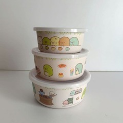 すみっコぐらし『おかずケース3点セット』喫茶すみっコ　直径16.5cmの画像