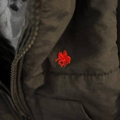 ほぼ未使用　POLO Baby 中綿コート 80サイズ 黒の画像