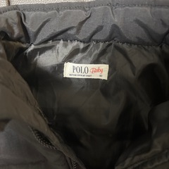 ほぼ未使用　POLO Baby 中綿コート 80サイズ 黒の画像