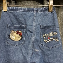 ハローキティ キティちゃん デニム レギンス ズボン 120 130の画像