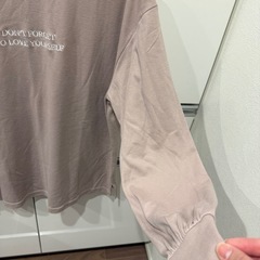 未使用 GRL グレイル フロント刺繍ロゴロンT[ze477] ピンク フリーの画像