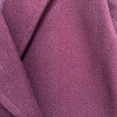 バーガンディ ダブルブレスト ロングコート. サイズ　Mの画像