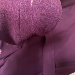 バーガンディ ダブルブレスト ロングコート. サイズ　Mの画像