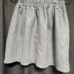 くすみブルー 台形 スカート キッズ 130の画像