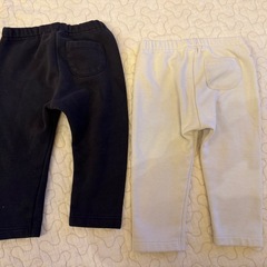 ユニクロ　裏起毛パンツ　80㎝　2点の画像