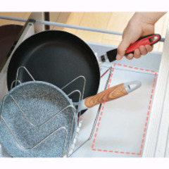 フライパンスタンド フライパン・鍋・ふたスタンド 2WAY ワイドタイプ　未使用の画像