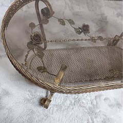 アンティーク　テーブル　ガラスてlぶるテーブル の画像