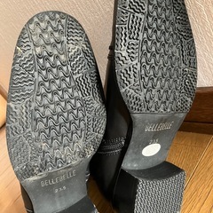 黒革ロングブーツの画像