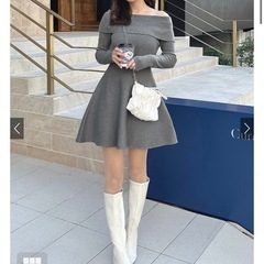 GRLのオフショルニットワンピースです☺️の画像