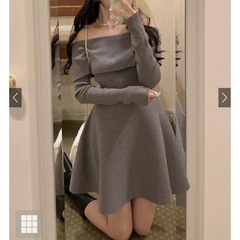 GRLのオフショルニットワンピースです☺️の画像