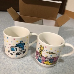 ギンビス　たべっ子どうぶつ×アクアクララ　マグカップ　ペア