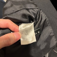 【クリーニング済】AOKI スーツ 黒　薄いストライプの画像