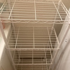 【12月20日9時まで】スチールラック　ホワイト　シェルフの画像