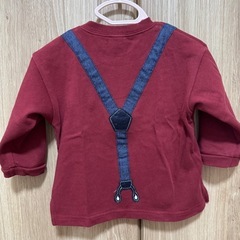 プティマイン ディズニー　ミッキー 厚手ロンT　カットソー　80の画像