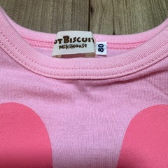 HOT BISCUITS ホットビスケッツ　ピンク長袖Tシャツ 80の画像