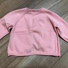 petitmain プティマイン　ピンクニットカーディガン　ベビー　フリーサイズの画像